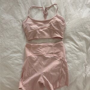 L*Space Blush Sports Bra and Shorts Set